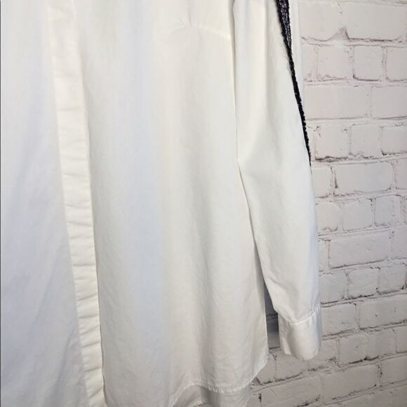 Zara Trafaluc Womens White Dress Shirt Sleeve Side Accent - Picture 16 of 16